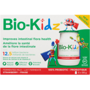 Bio-K+ Probiotique à boire à base de lait - Bio-KidZ Fraise - 6 pots