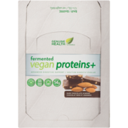 Genuine Health Fermented Vegan Proteins+ Bar, Dark Chocolate Almond, 14g Protein, Gluten Free, 12 count