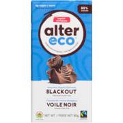 Alter Eco Chocolat Noir Intense Biologique Voile Noir 80 g