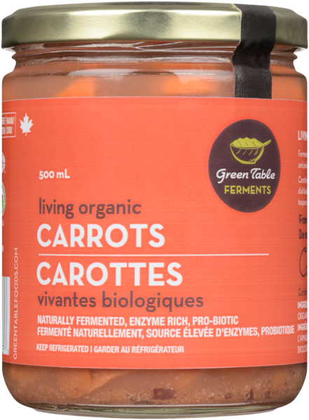 Green Table Ferments Carottes Vivantes Biologiques 500 ml