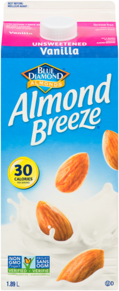 Blue Diamond Almonds Almond Breeze Fortified Almond Beverage Unsweetened Vanilla 1.89 L