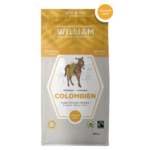 Café William café biologique en grains Colombien