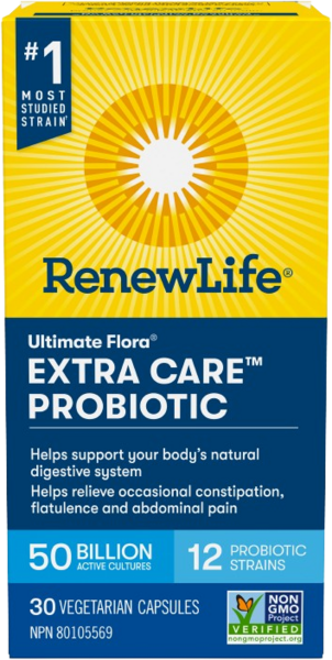 Renew Life Ultimate Flora Extra care Probiotique 50 milliards de cultures
