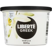 Liberté Greek Yogourt Vanilla 0 % M.F. 500 g