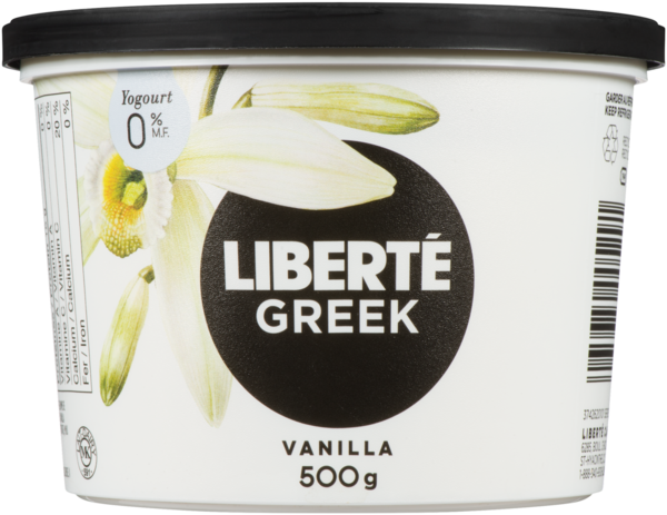 Liberté Grec Yogourt Vanille 0 % M.G. 500 g