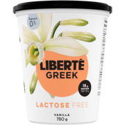 Liberté Greek Yogourt Vanilla 0 % M.F. 750 g