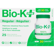 Bio-K+ Capsules probiotiques - Soins quotidiens+ 25 milliards - 30 capsules