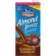 Blue Diamond Almond Breeze Fortified Almond Beverage Unsweetened Chocolate 946 ml