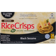 SuperSlim Brown Rice Crisps Sésame Noir 100 g