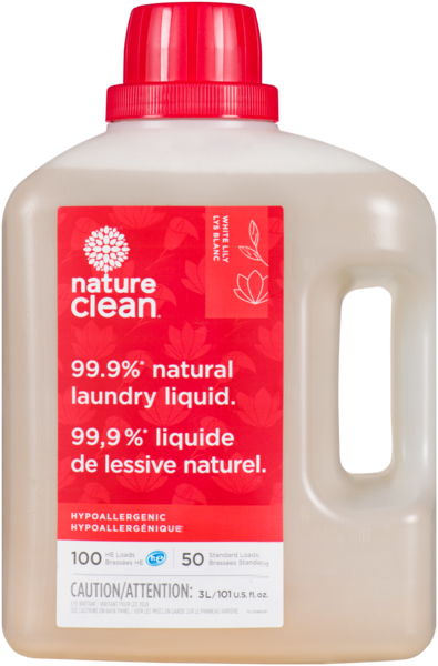 Nature Clean Liquide de Lessive Lys Blanc et Myrrhe du Maroc 50 Brassées Standard 3 L