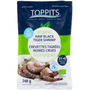 Toppits Crevettes Tigrées Noires Crues Sans Tête 31/40