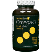 NutraSea +D Omega-3 Liquid Gels +Vitamin D 150 Gélules