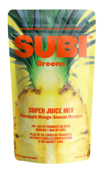 Subi Greens Mélange à Super Jus Mangue Ananas 40 Portions