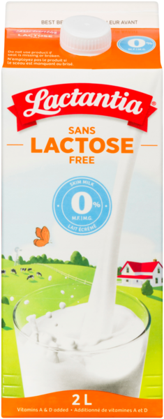 Lactantia Lait Écrémé Sans Lactose 0% M.G. 2 L
