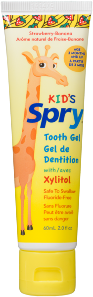 Spry Kid's Gel de Dentition Arôme Naturel de Fraise-Banane à Partir 3mois