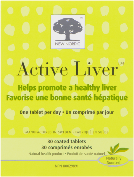New Nordic Active Liver 30 Comprimés Enrobés 1010 mg