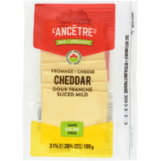 L'Ancêtre Cheese Cheddar Sliced Mild Organic 31% M.F. 180 g