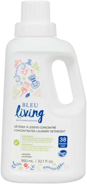 Bleu Lavande Bleu Living Détersif à Lessive Concentré Lavande 38 Brassées 950 ml