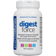 Digest-Force charbon activé de noix de coco et extrait de rhizome de gingembre - v-capsules