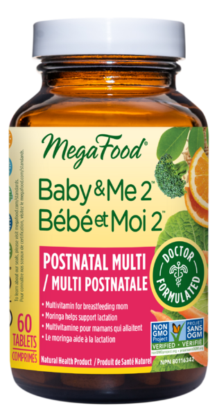 Megafood Bébé et Moi 2 Multi Postnatale 60 Comprimés