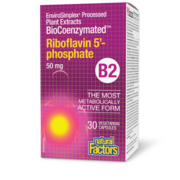 Natural Factors Riboflavine 5'-phosphate BioCoenzymée • B2 50 mg 30 capsules végétariennes