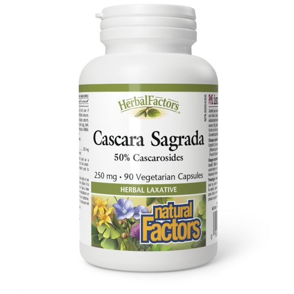 Natural Factors Cascara Sagrada  250 mg   90 capsules végétariennes