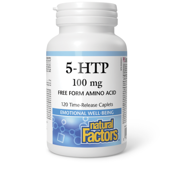 Natural Factors 5HTP  100 mg  120 caplets à libération lente