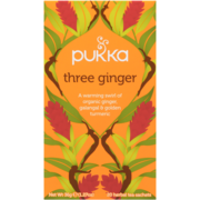 Pukka Three Ginger Organic 20 Herbal Tea Sachets 36 g