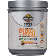 Garden of Life Sport Pre-Workout Powder Organic Plant-Based Energy + Focus Blackberry Cherry Sugar Free 231 g