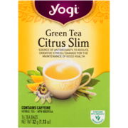 Yogi Herbal Tea Green Tea Citrus Slim 16 Tea Bags 32 g