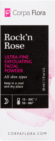Corpa Flora Poudre Exfoliante Ultra-Fine pour le Visage Rock'n Rose 30 ml
