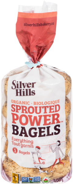 Silver Hills Sprouted Power Bagels Tout Garnis Biologique 5 Bagels 400 g
