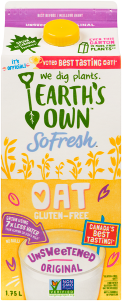 Earth's Own So Fresh Fortified Oat Beverage Unsweetened Original