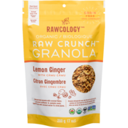 Rawcology Biologique Raw Crunch Granola Citron Gingembre avec Camu Camu 200 g