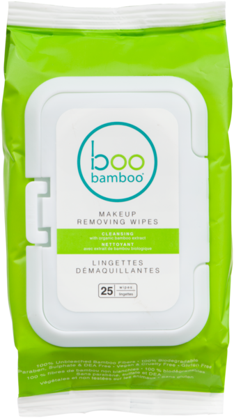 Boo Bamboo Lingettes Démaquillantes Nettoyant 25 Lingettes