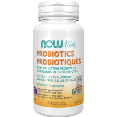 Now Kids Probiotique 2 milliards de probiotiques actifs à mâcher