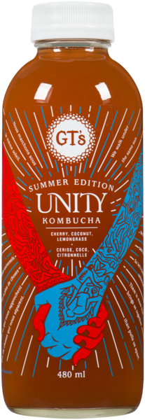 GT's Unity Kombucha Cerise, Coco, Citronnelle 480 ml