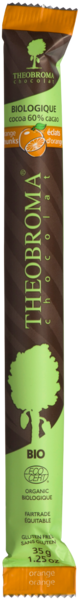 Theobroma Chocolat Biologique Chocolat 60% Cacao Éclats d'Orange 35 g