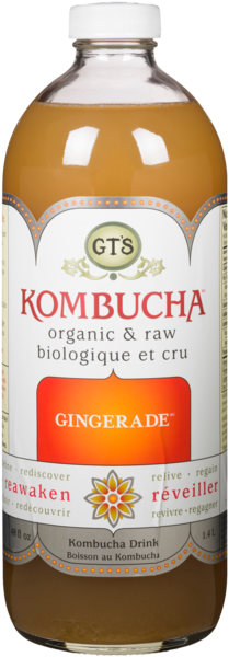 GT's Kombucha Boisson au Kombucha Biologique et Cru Gingerade 1.4 L