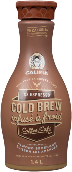 Califia Infusé à Froid Café XX Espresso avec Boisson aux Amandes 1.4 L