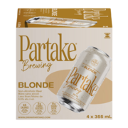 Partake Bière Sans Alcool Blonde 4X355Ml