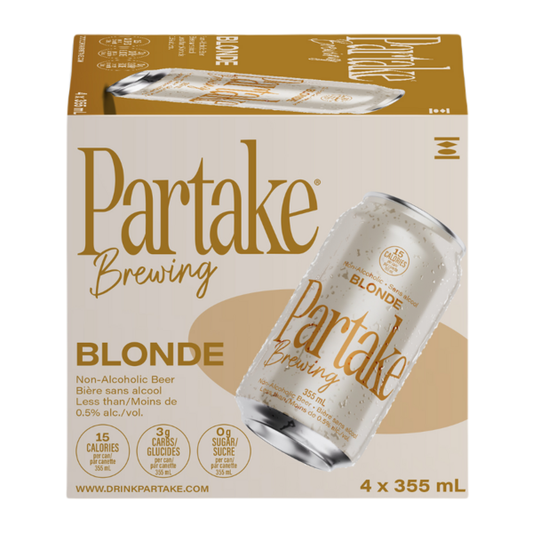 Partake Bière Sans Alcool Blonde 4X355Ml