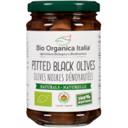 Bio Organica Italia Olives Noires Dénoyautées Naturelle 280 g