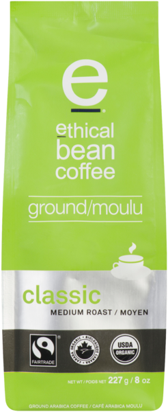 Ethical Bean Coffe Moulu Classic Moyen Café Arabica Moulu 227 g