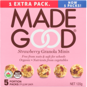 Made Good Granola Minis Strawberry 5 Portion Packs x 24 g (120 g)