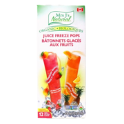 J's Natural Pops glacés au jus biologique Fraise Mangue & Orange Ananas, 12 Pops