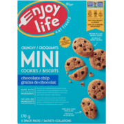Enjoy Life Crunchy Mini Cookies Chocolate Chip 6 Snack Packs 170 g