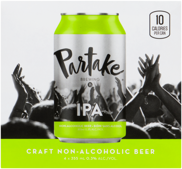 Partake Bière Artisanale Sans Alcool IPA 4 x 355 ml