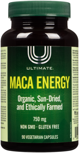 Ultimate Énergie Maca 750 mg 90 Capsules Végétariennes