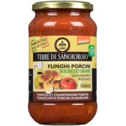 Terre di Sangiorgio Sauce pour Pâtes Tomates et Champignons Porcini Biologique 540 ml